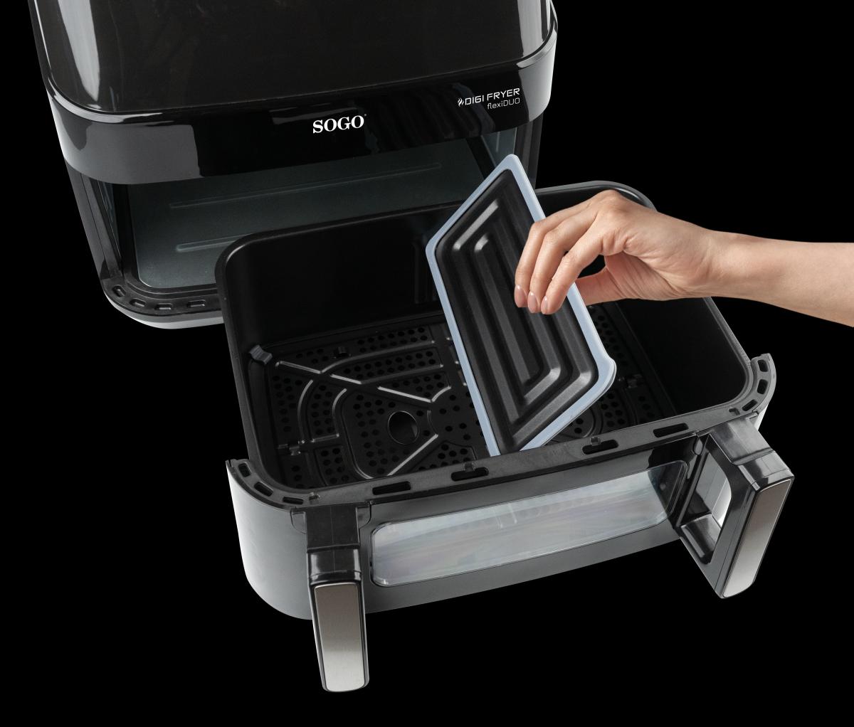 FREIDORA SIN ACEITE SOGO FRE-SS-10895 10,5L DIGITAL C-DIVISOR C-PINZAS