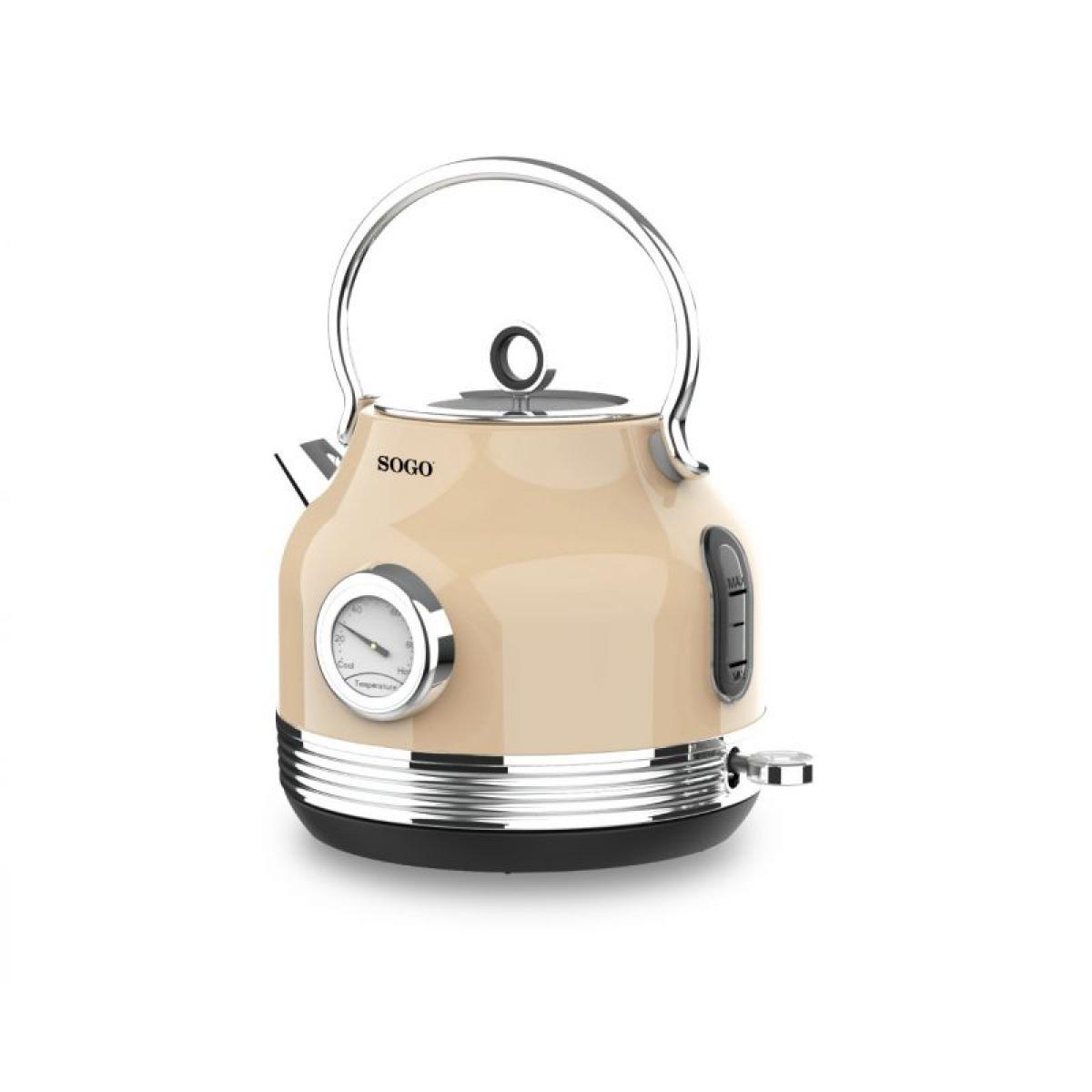 HERVIDOR RETRO SOGO KET-SS-7765 2200W 1,8L ROJO RESIST. OCULT.BEIGE