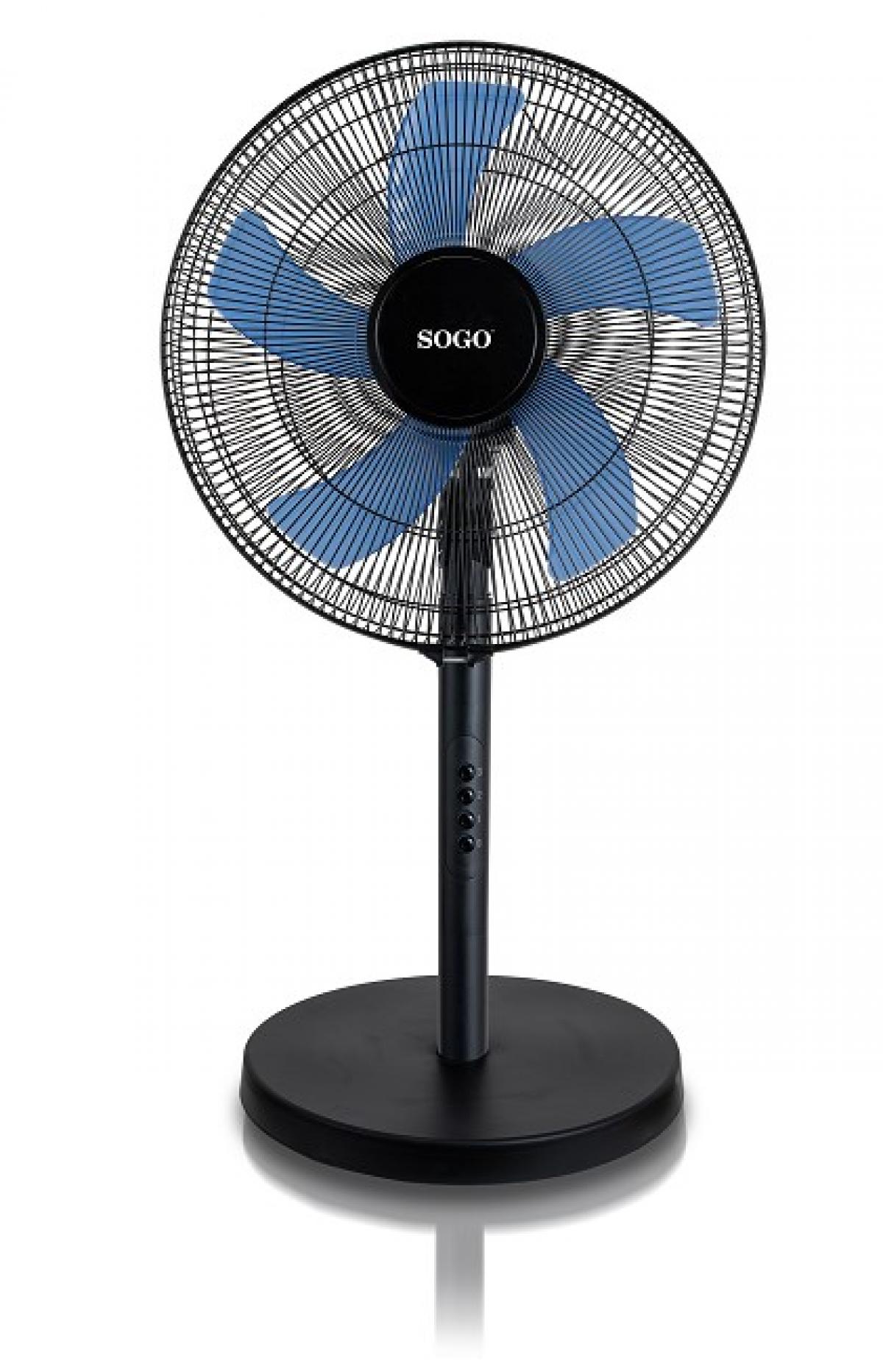 VENTILADOR PIE SOGO VEN-SS-21270 5ASP.40CM 40W NEGRO