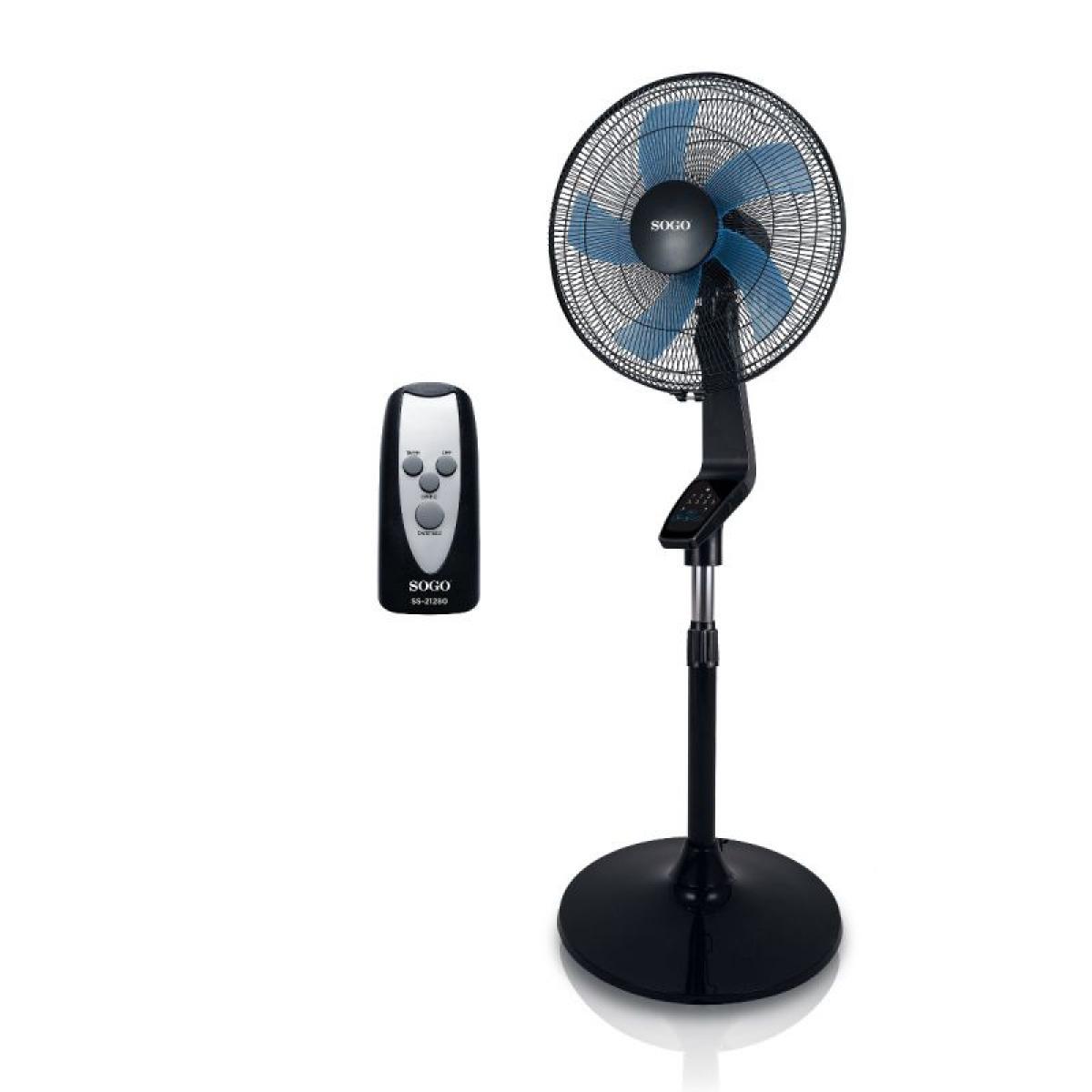 VENTILADOR PIE SOGO VEN-SS-21280 40CM 50W 5 ASPAS C-MANDO NEGRO