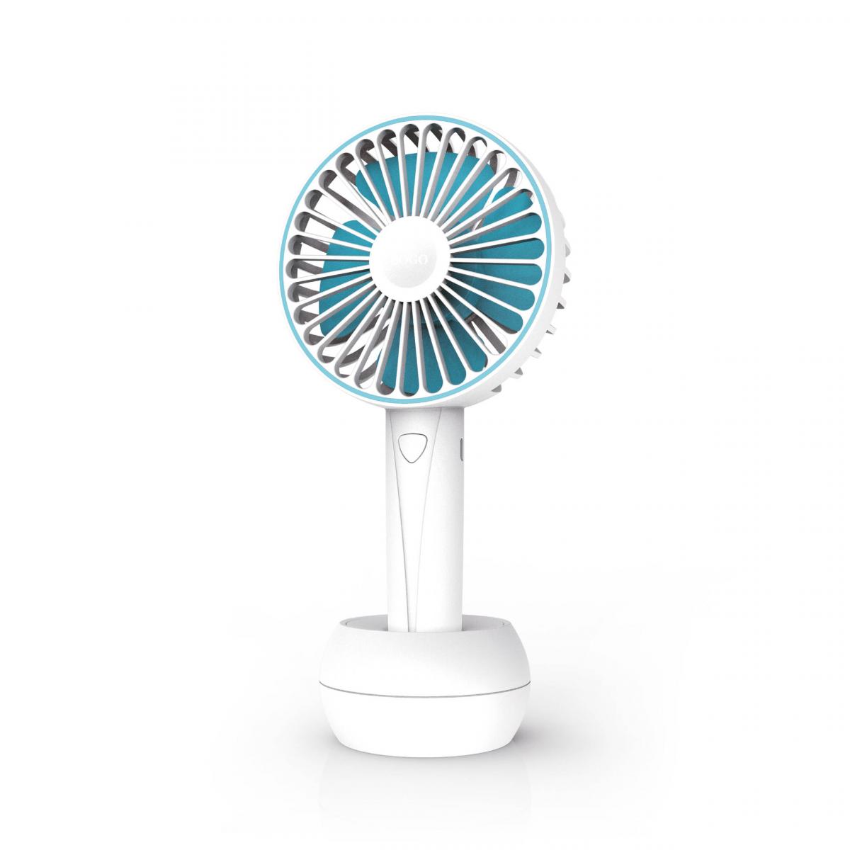 VENTILADOR DE MANO SOGO VEN-SS-21445 PORTATIL RECARGABLE 4W BCO-AZUL