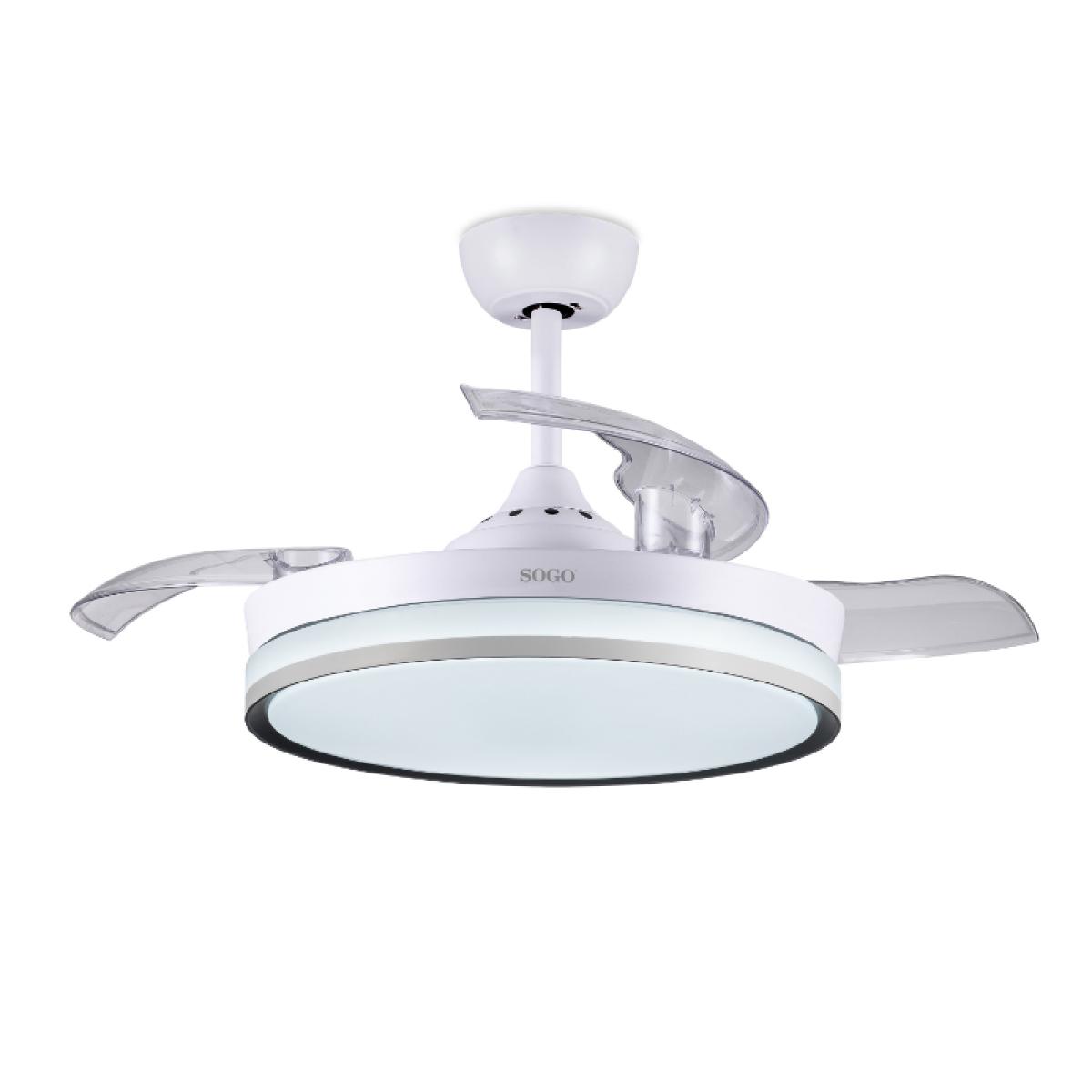 VENTILADOR TECHO SOGO 21840 106CM LED 3 ASPAS MOTOR DC C-MANDO