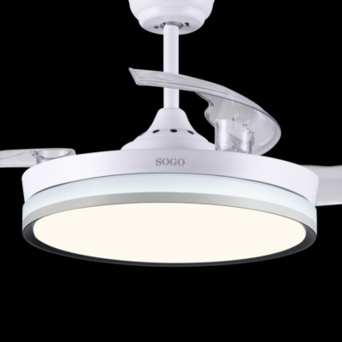 VENTILADOR TECHO SOGO 21840 106CM LED 3 ASPAS MOTOR DC C-MANDO