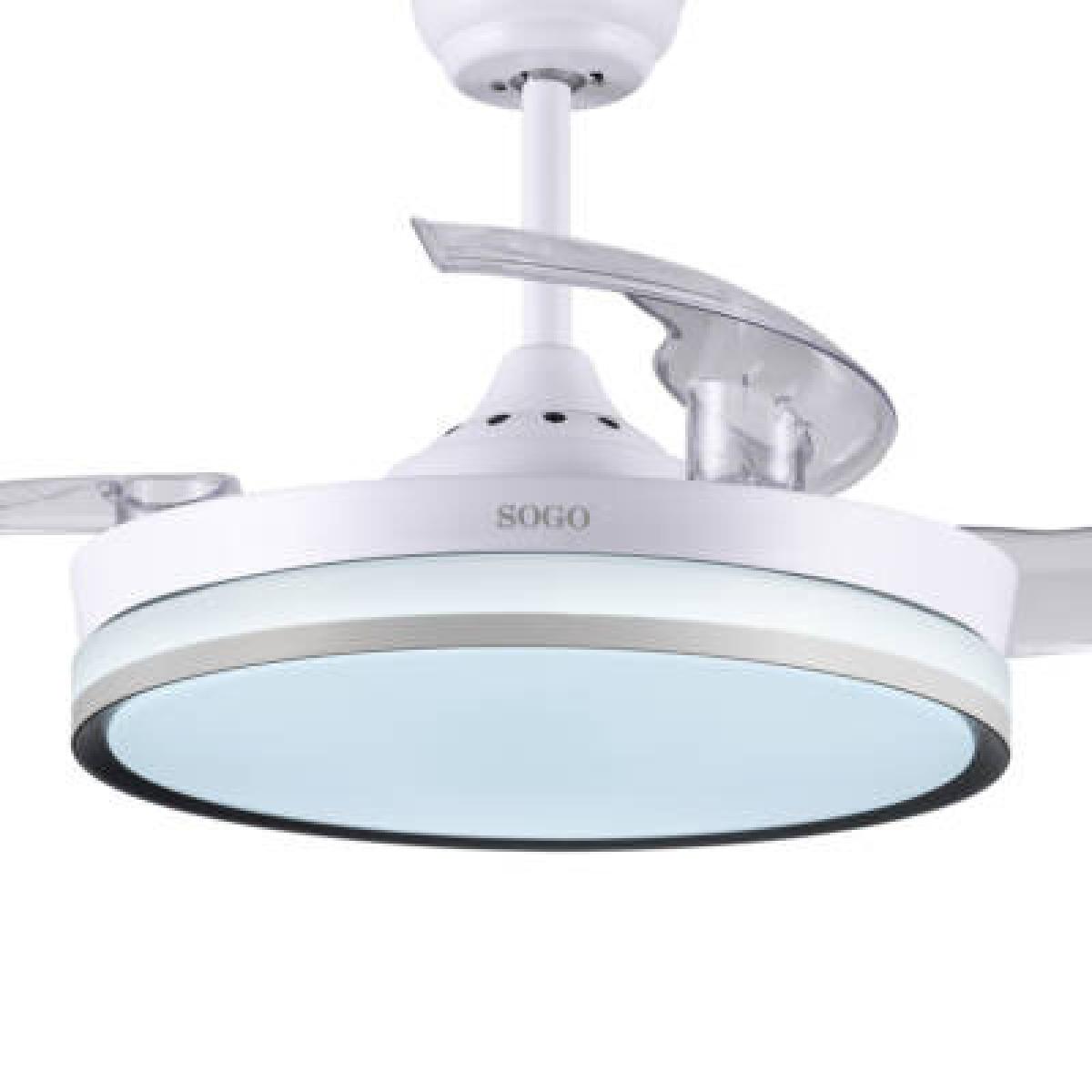 VENTILADOR TECHO SOGO 21840 106CM LED 3 ASPAS MOTOR DC C-MANDO