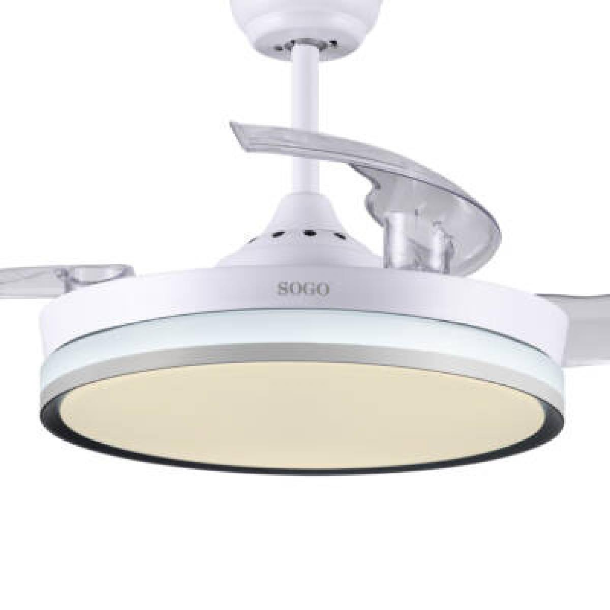 VENTILADOR TECHO SOGO 21840 106CM LED 3 ASPAS MOTOR DC C-MANDO