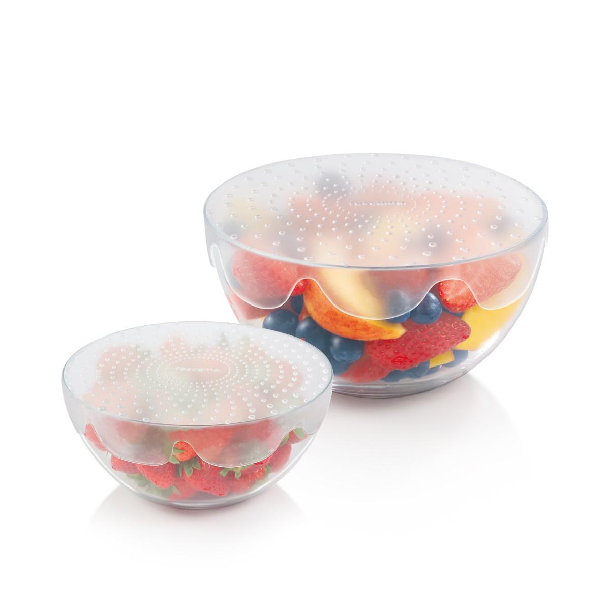 Tescoma TAPAS FLEXIBLES SILICONA 17 Y 23CM 4FOOD,Juego DE 2