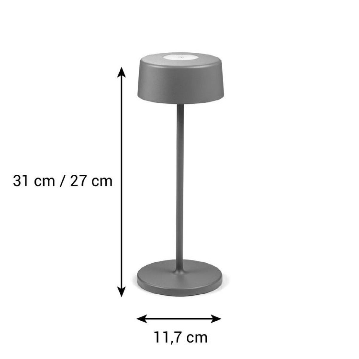 Tescoma LAMPARA DE MESA INALAMBRICA FANCY HOME, GRIS