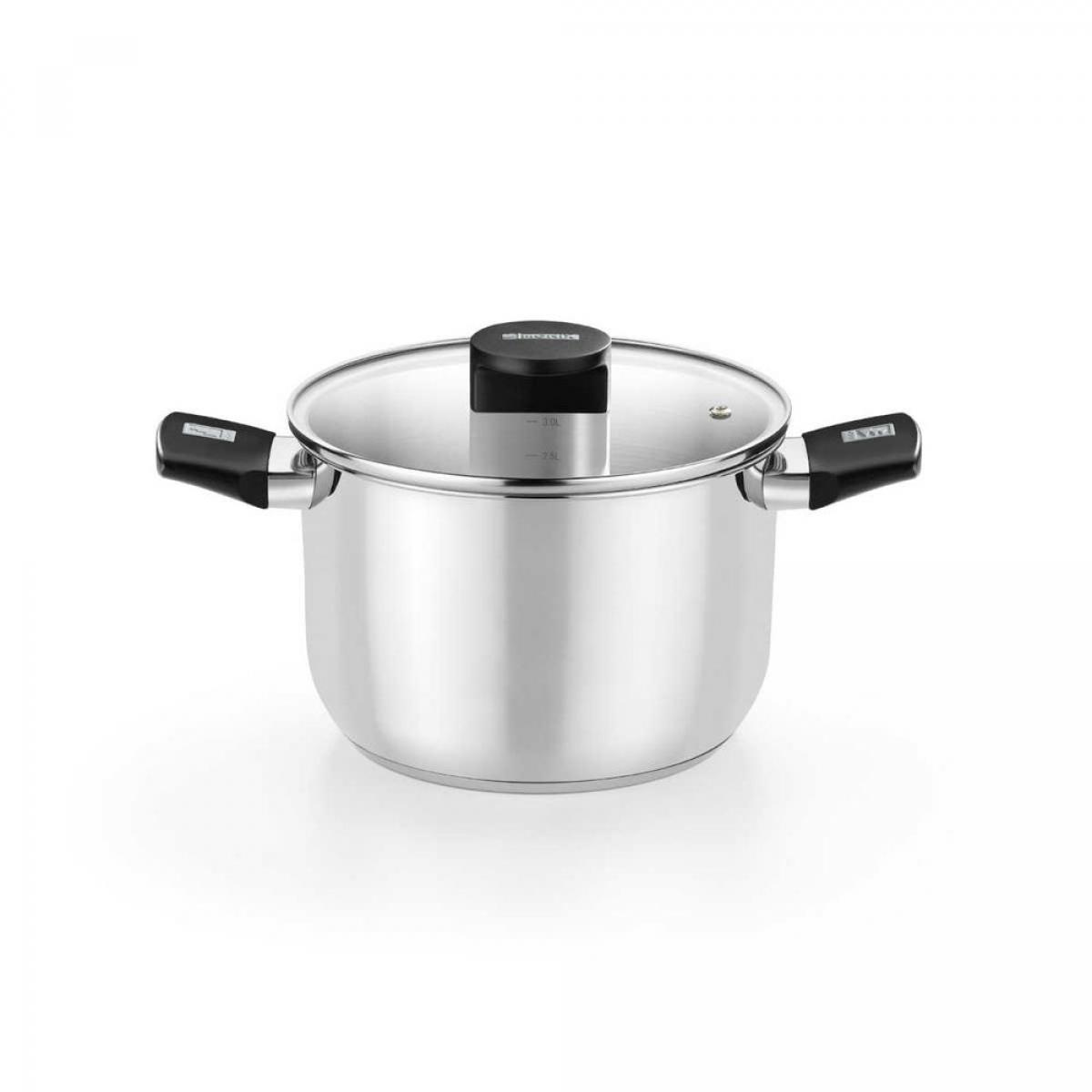 OLLA MONIX M240224 ELITE 24CM INOX C-TAPA CRISTAL