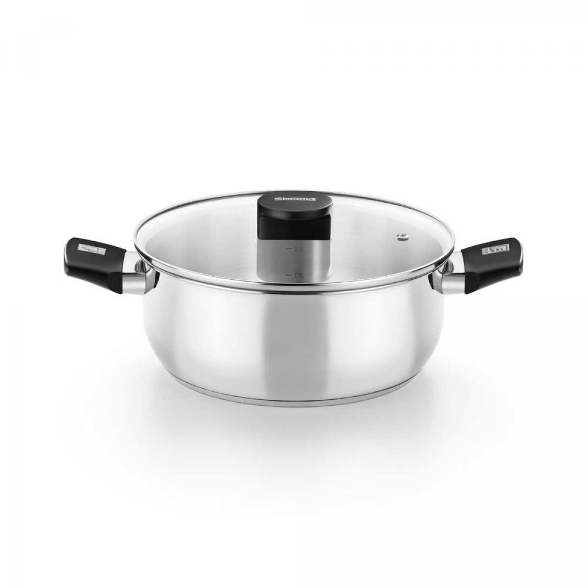 CACEROLA MONIX M240326 ELITE 26CM INOX C-TAPA CRISTAL