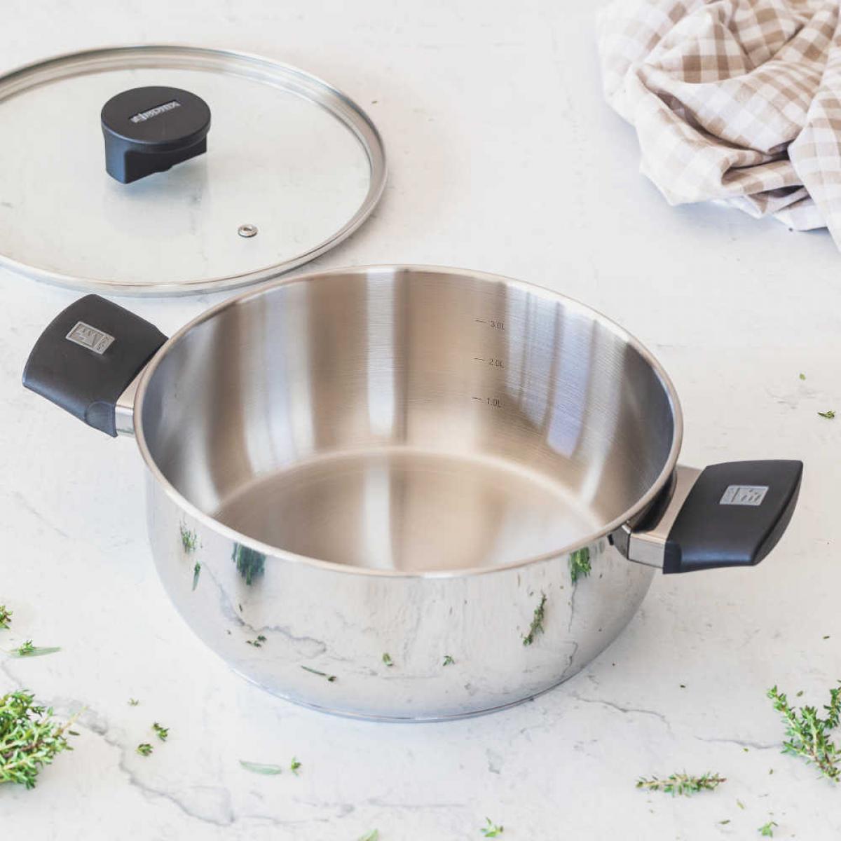 CACEROLA MONIX M240330 ELITE 30CM INOX C-TAPA CRISTAL