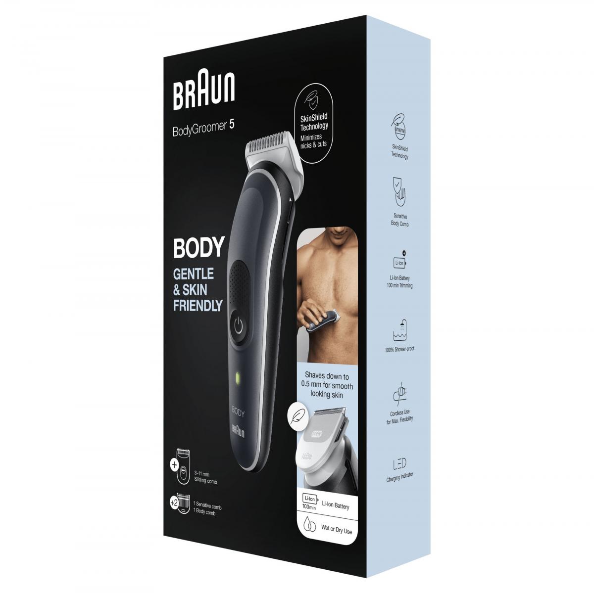 AFEITADORA CORPORAL BRAUN BG5340 3 ACCESORIOS S-CABLE