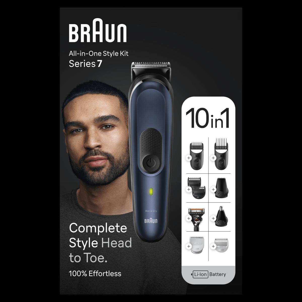 BARBERO-CORTAPELO BRAUN MGK7421 10EN1 C-CUCHILLA+NARICERO