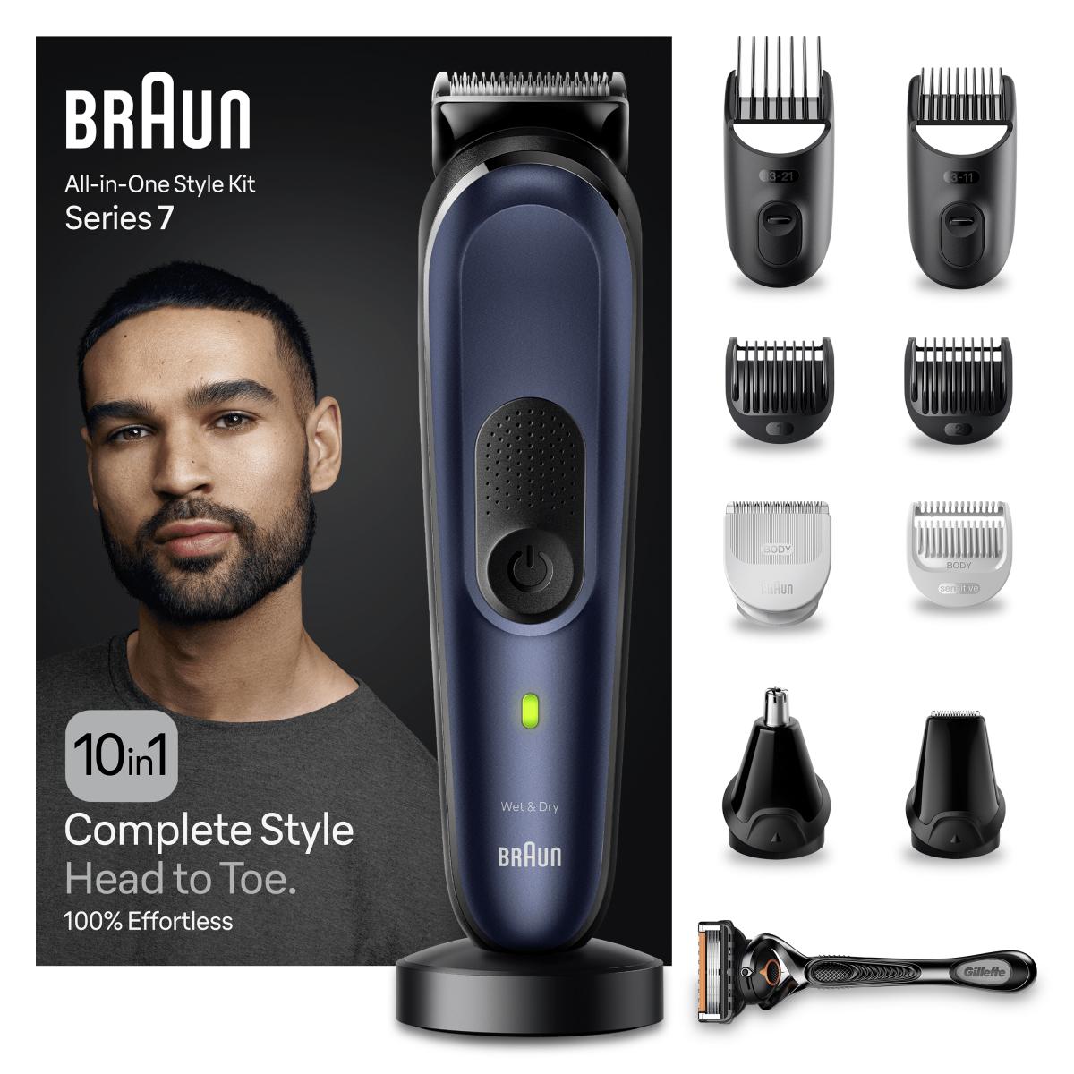 BARBERO-CORTAPELO BRAUN MGK7421 10EN1 C-CUCHILLA+NARICERO