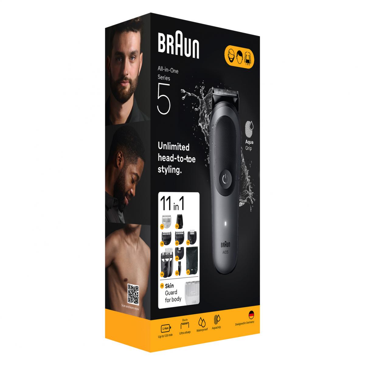BARBERO-CORTAPELO BRAUN AIO5560 S5 ALL IN 11EN1 AUT.120MIN