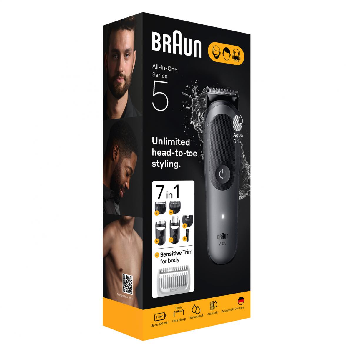 BARBERO-CORTAPELO BRAUN AIO5520 S5 GROCERY 7EN1 AUT.120MIN