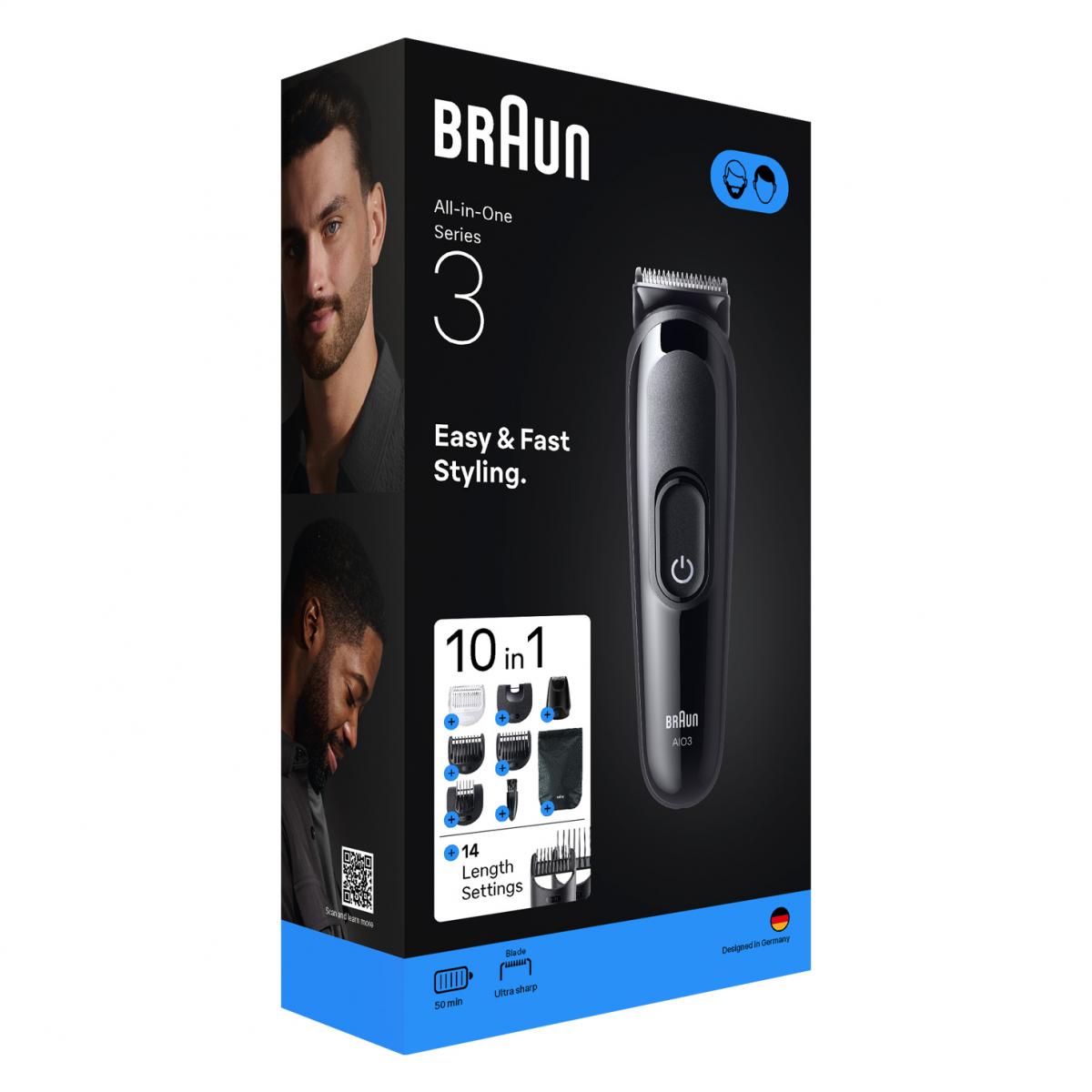 BARBERO-CORTAPELO BRAUN AIO3560 S3 ALL IN 10EN1 AUT.50MIN