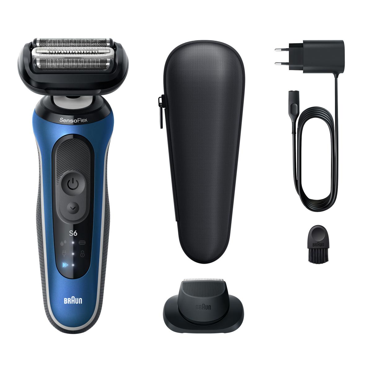 AFEITADORA BRAUN CUIDADO PERSONAL 62-B1200S SERIE 6 AUT. 60MIN WET&DRY 2 MODOS