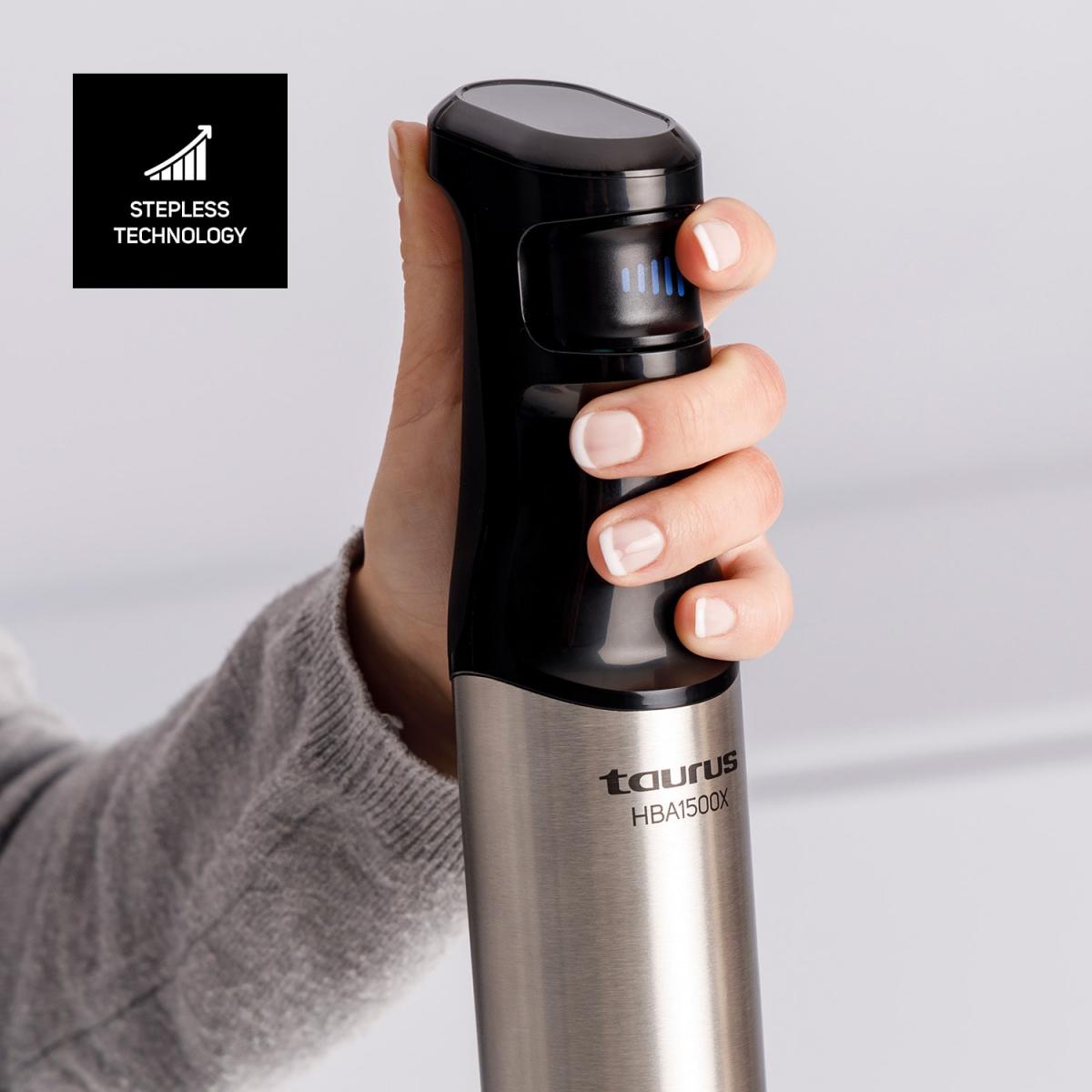 BATIDORA TAURUS HB1500XE 1500W FULL INOX REGULADOR VARIABLE 916399000