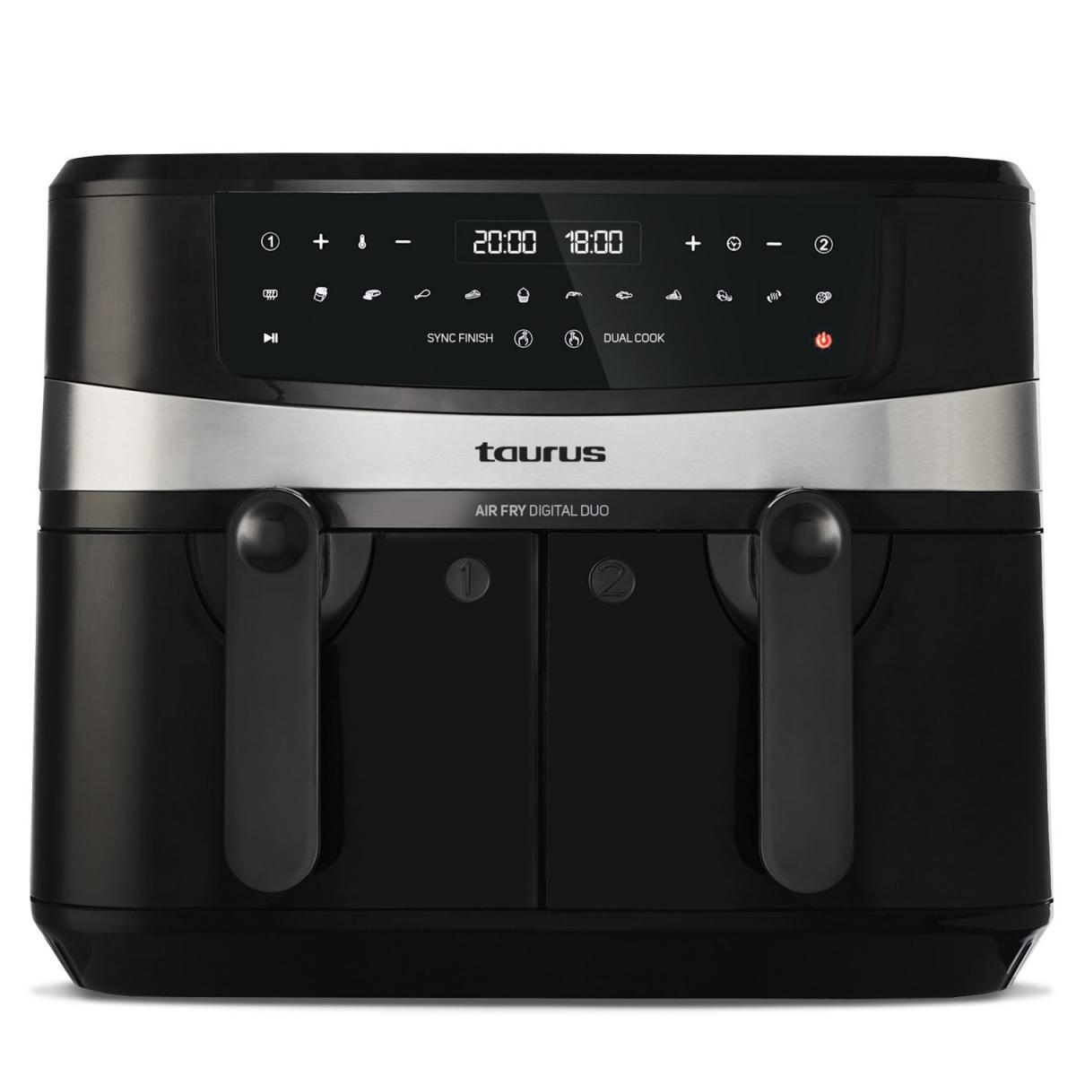 FREIDORA SIN ACEITE TAURUS 973980000 AF2600D 9L (4,5L+4,5L) DOBLE CUBETA 2600W