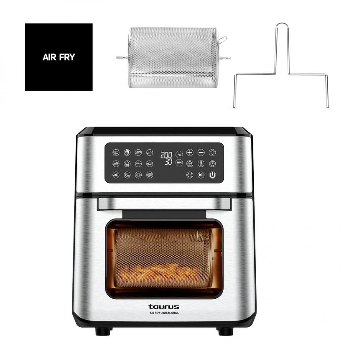 FREIDORA AIR FRYER TAURUS DIGITAL GRIL 12C 973991000 1800W 12L TIPO HORNO