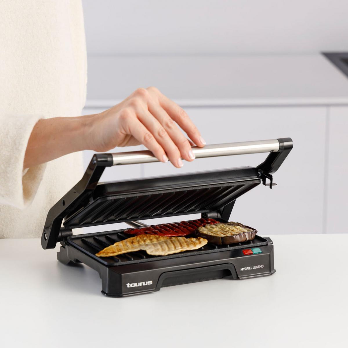 GRILL TAURUS MYGRILL LEGEND 23X14 1000W INOX APERTURA 180º 968146