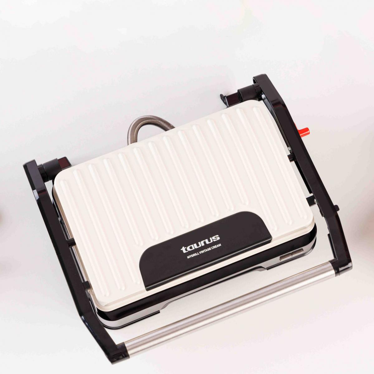 GRILL TAURUS MYGRILL VINTAGE CREAM 23X14 1000W APERTURA 180º 968425