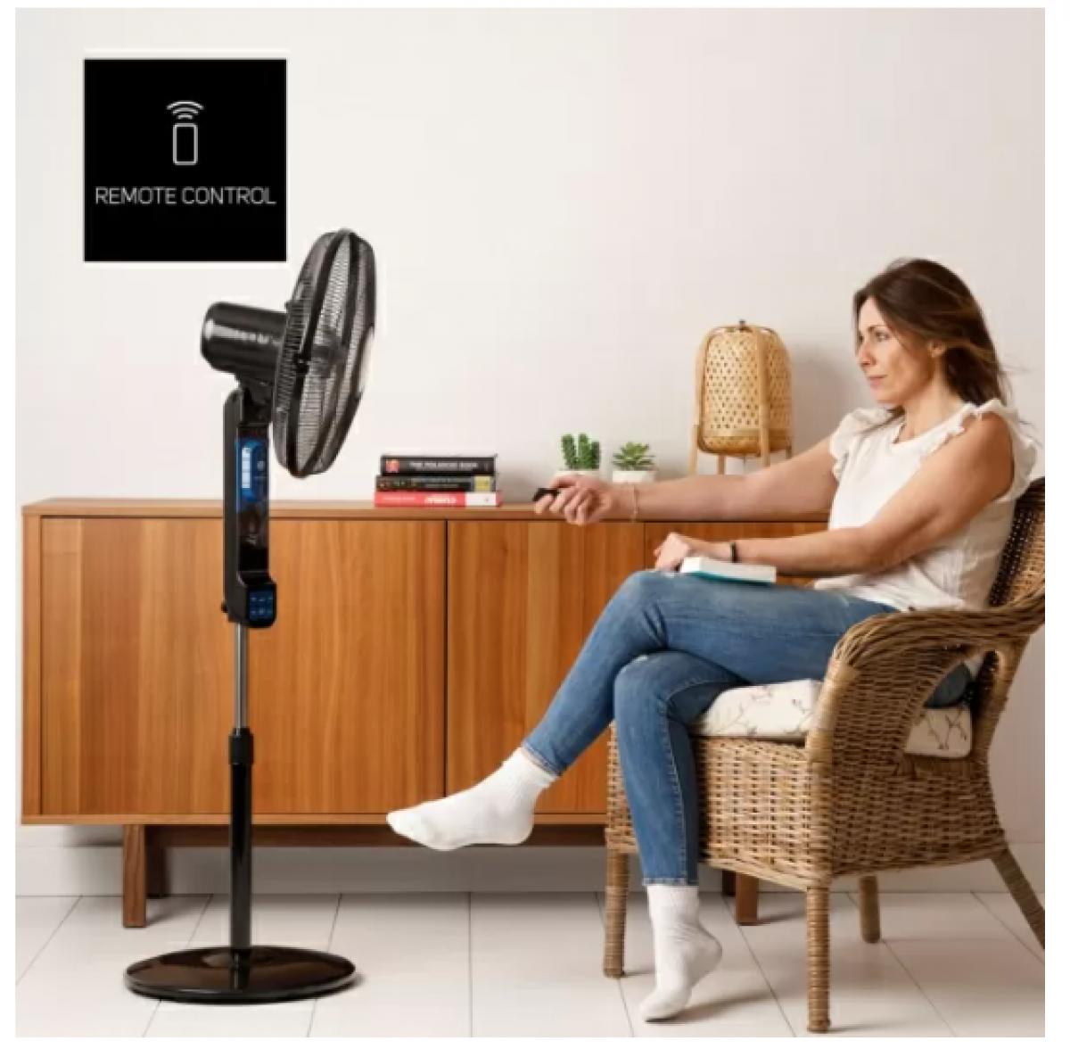 VENTILADOR PIE TAURUS BOREAL DIGITAL NO-MOSKIT 40 CM OSC.45W