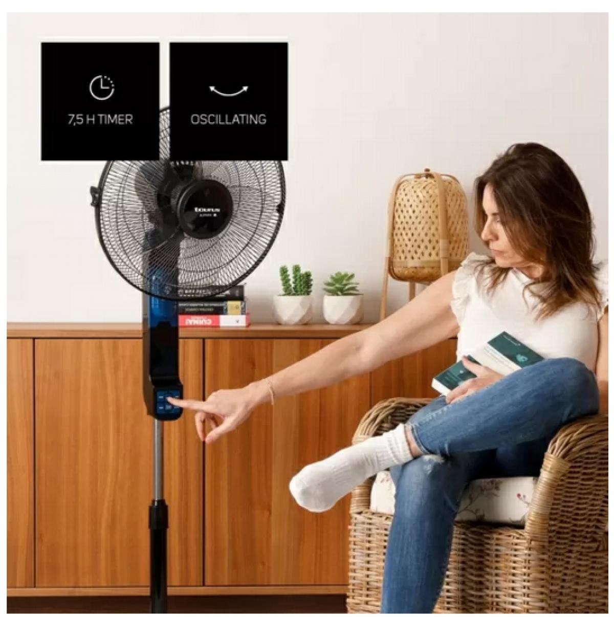 VENTILADOR PIE TAURUS BOREAL DIGITAL NO-MOSKIT 40 CM OSC.45W