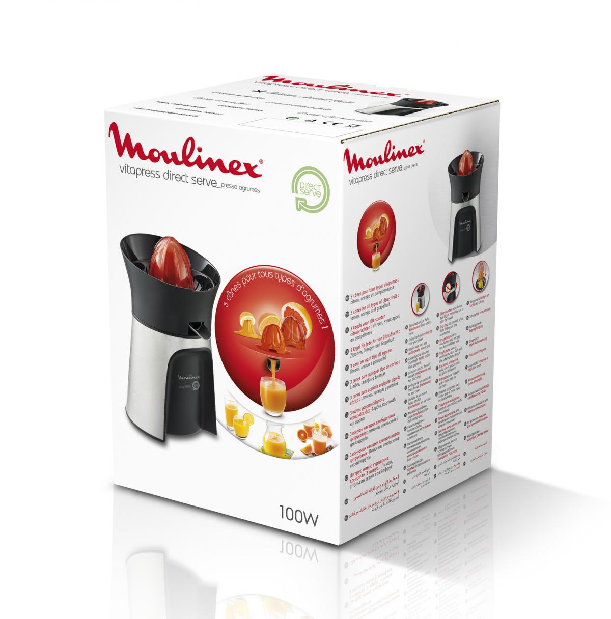 EXPRIMIDOR MOULINEX PC603D10 100W 3 CONOS
