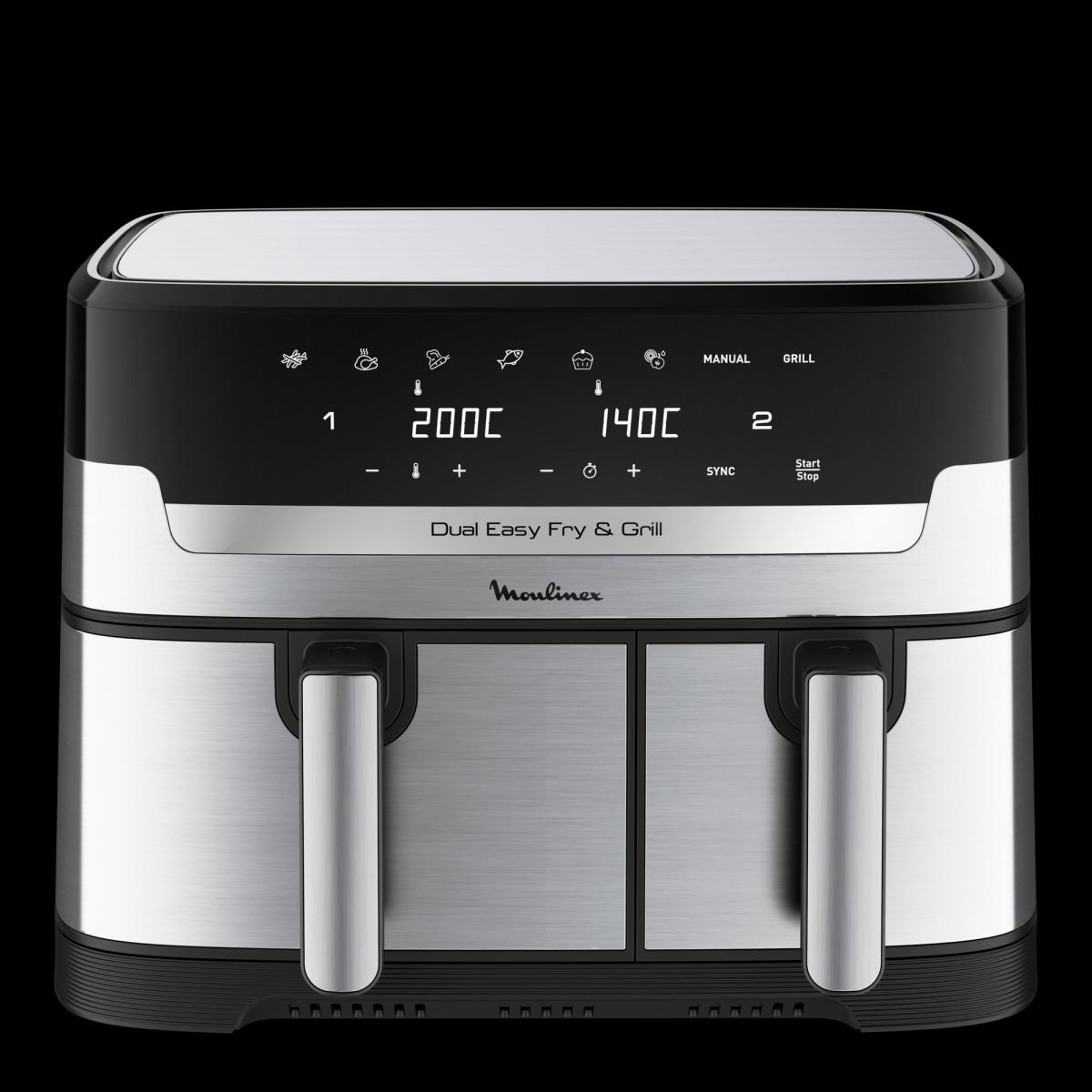 FREIDORA SIN ACEITE MOULINEX EZ905D20 DUAL EASY FRY & GRILL 8,3L 2CESTAS