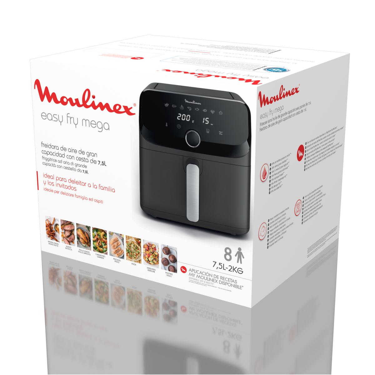 FREIDORA SIN ACEITE MOULINEX EZ855HF0 EASY FRY MEGA 7,5L 2020W