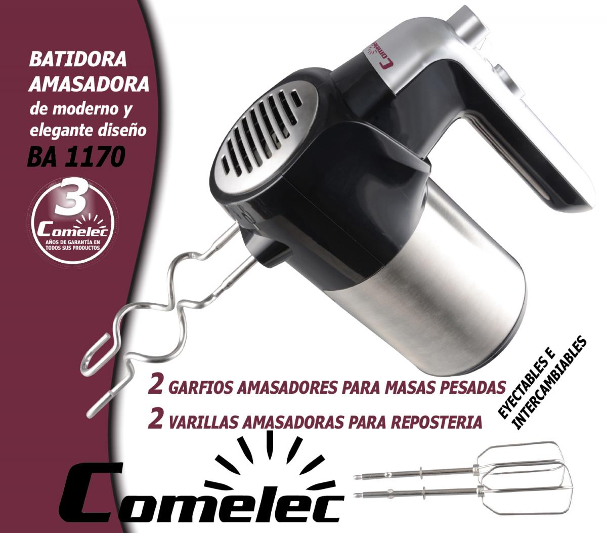 BATIDORA AMASADORA COMELEC BA1170 300W NGO-INOX