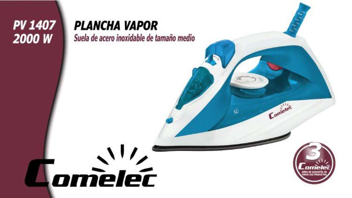 PLANCHA VAPOR COMELEC PV1407 2000W INOX