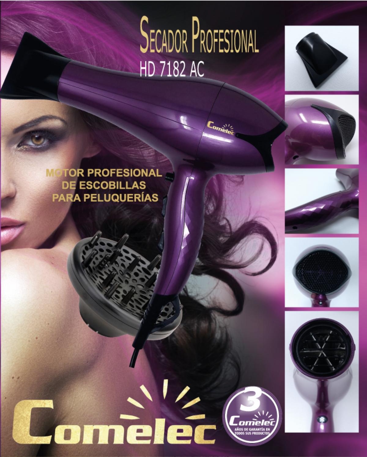 SECADOR COMELEC HD7182 2100W C-DIFUSOR MOTOR AC