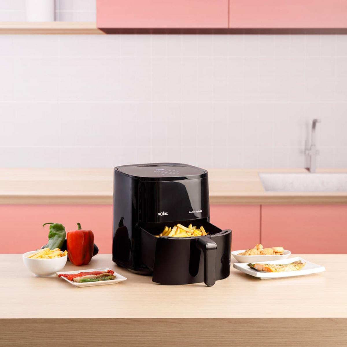 FREIDORA SIN ACEITE SOLAC S97203800 5L 1400W DIGITAL NGO fa1400