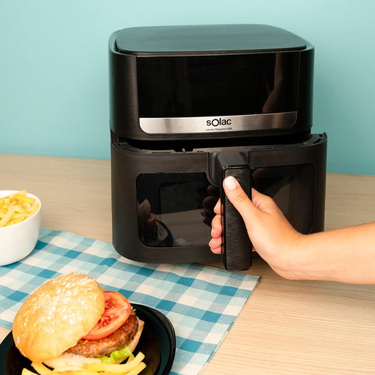 FREIDORA SIN ACEITE SOLAC S97204000 FA1801 LEVITER DIGITAL 8L DOBLE RESIST.
