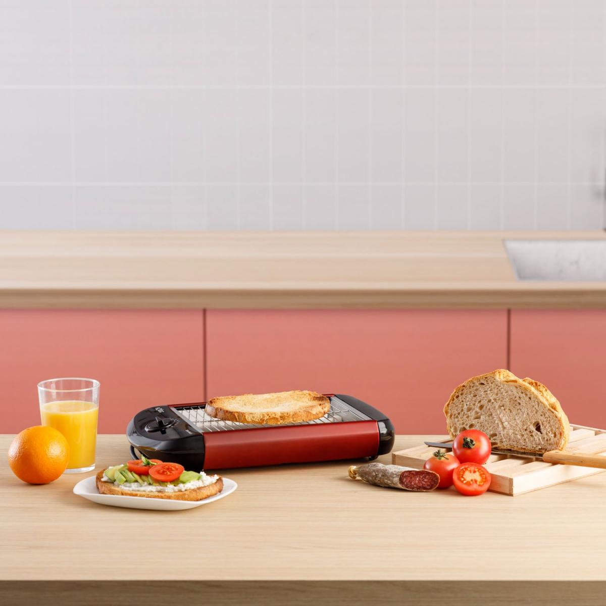 TOSTADOR PLANO SOLAC TC5309 700W 3 BARRAS CUARZO ROJO