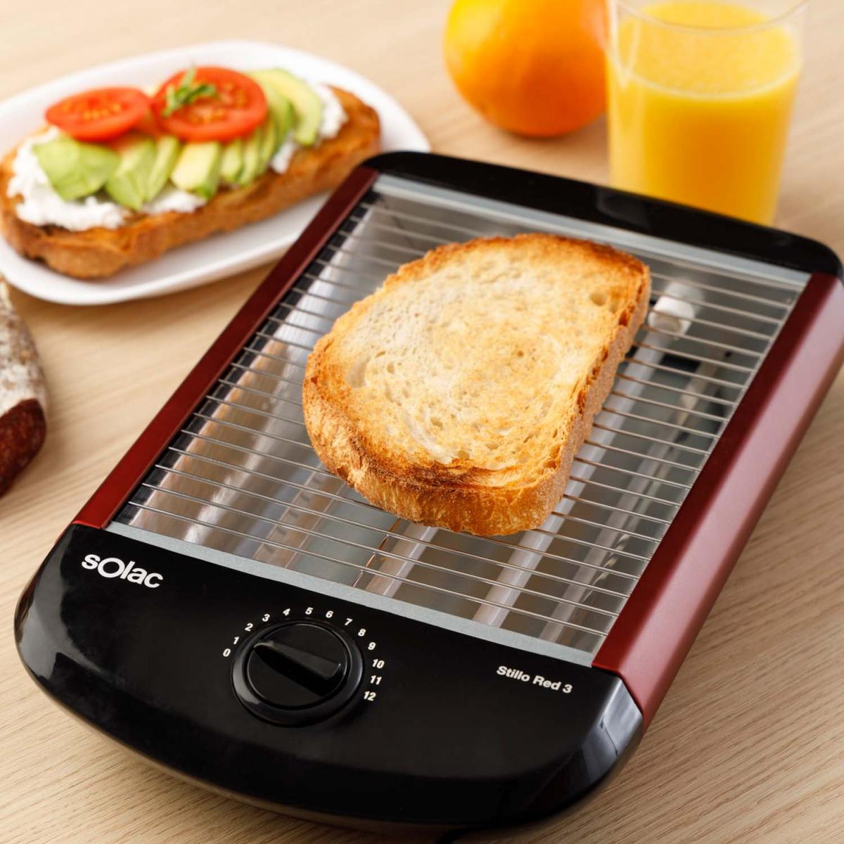 TOSTADOR PLANO SOLAC TC5309 700W 3 BARRAS CUARZO ROJO