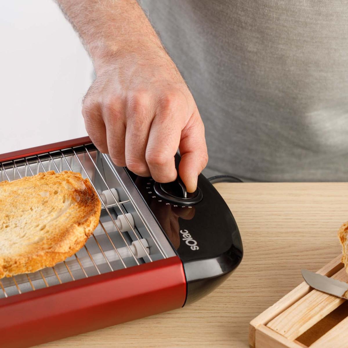 TOSTADOR PLANO SOLAC TC5309 700W 3 BARRAS CUARZO ROJO