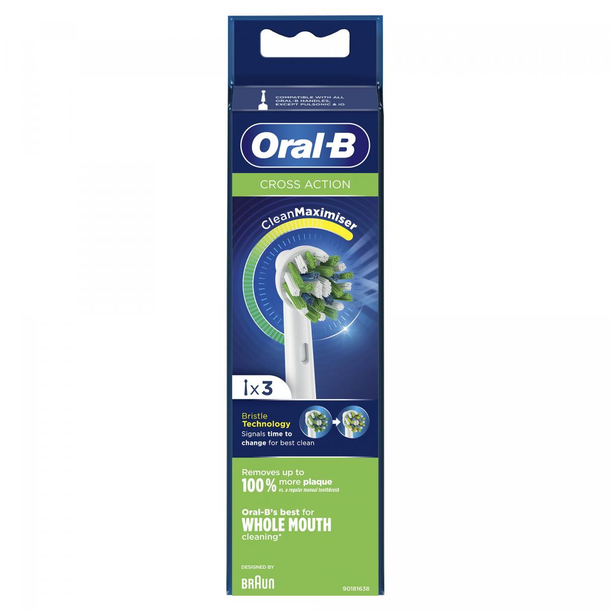 RECAMBIO DENTAL ORAL-B EB50RX FFS PACK 3 PRO CROSS ACTION