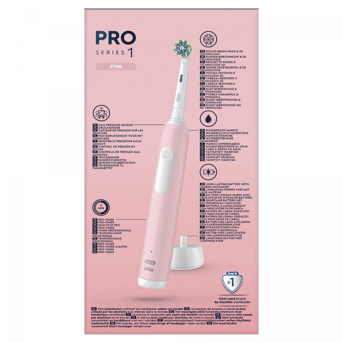 DENTAL ORAL B PRO 1 ROSA (2 RECAMBIOS)