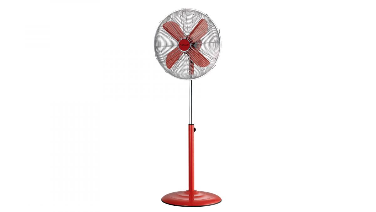VENTILADOR PIE NEVIR NVRVPM40R 4ASP. 40CM OSCIL.ROJO