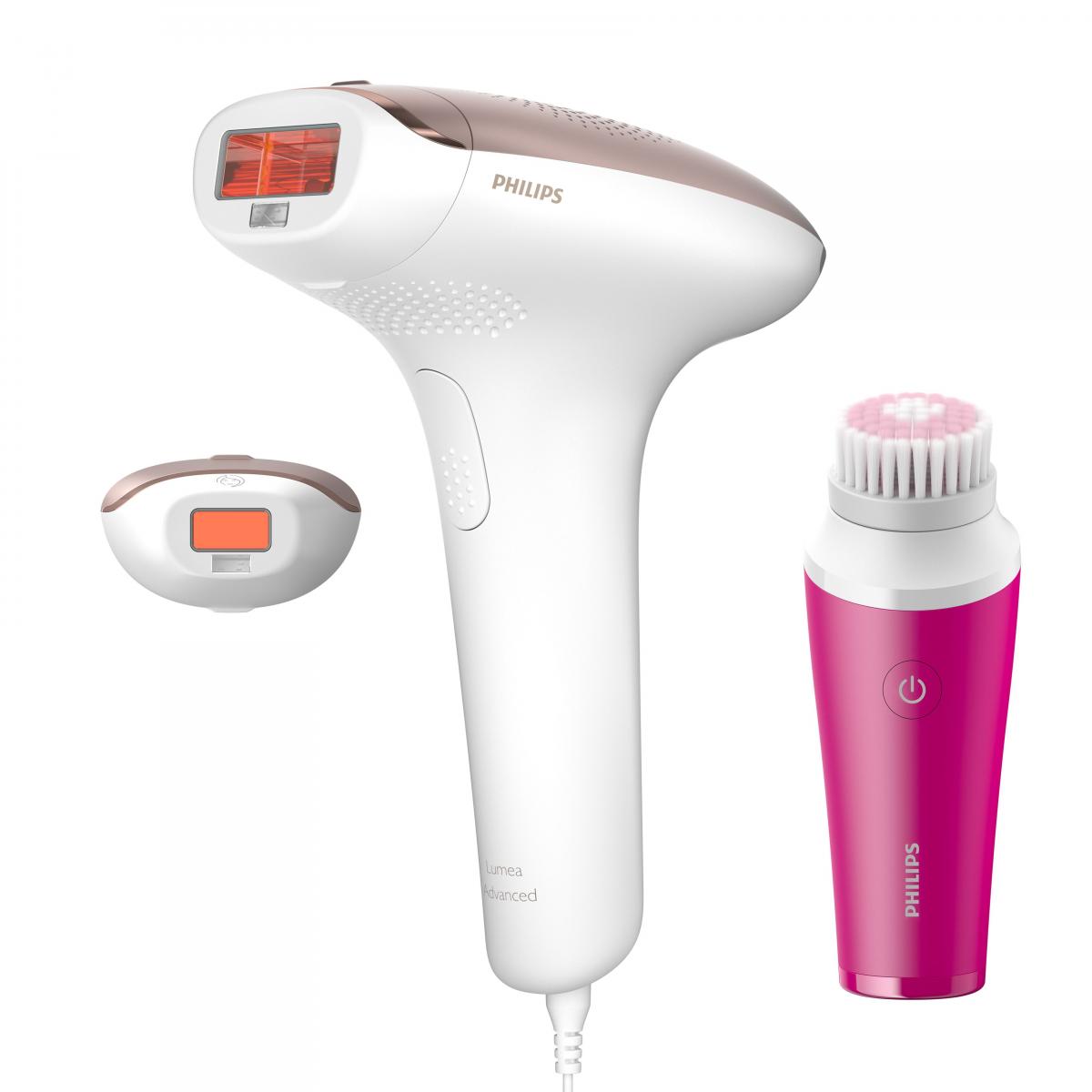 DEPILADORA PHILIPS BRI924-00 IPL CORPORAL Y FACIAL ROSA Y BCA