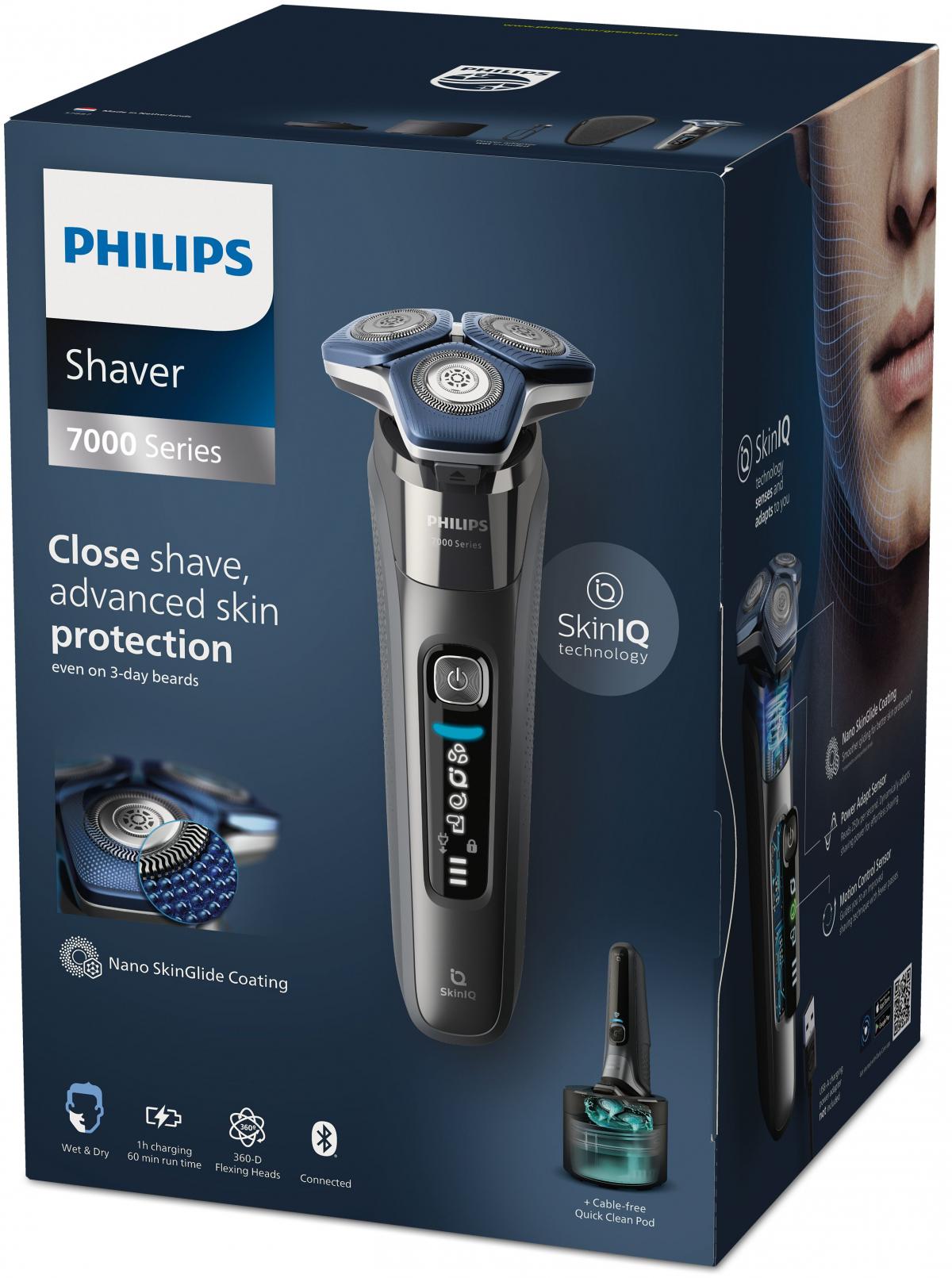 AFEITADORA PHILIPS S7887-55 BASE CARGA Y LIMPIEZA + FUNDA