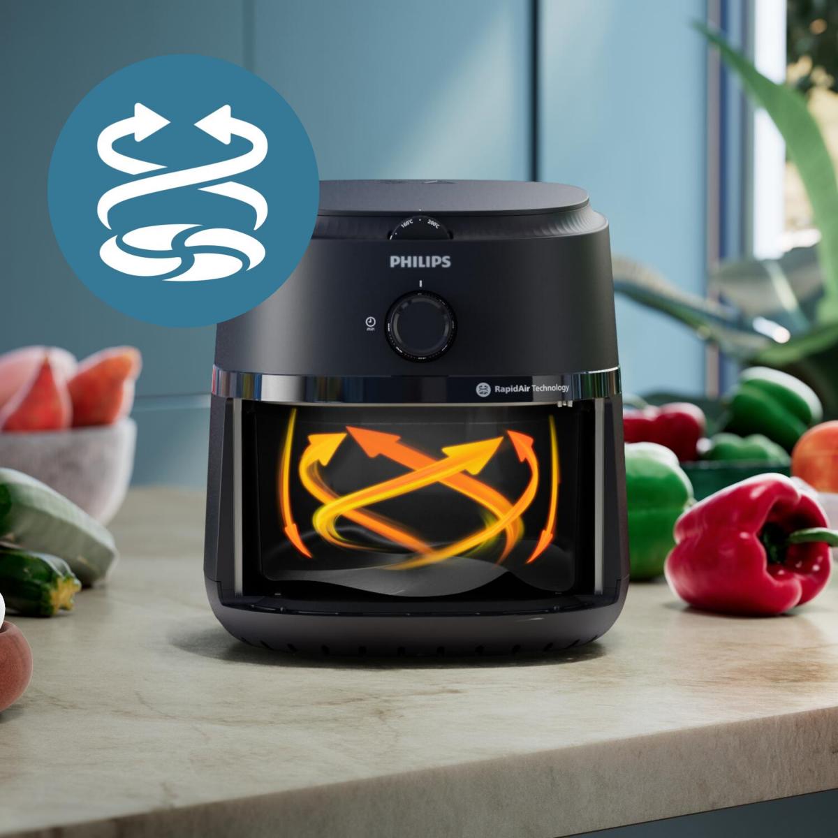 FREIDORA SIN ACEITE PHILIPS NA120-00 1500W 4,1L NGA