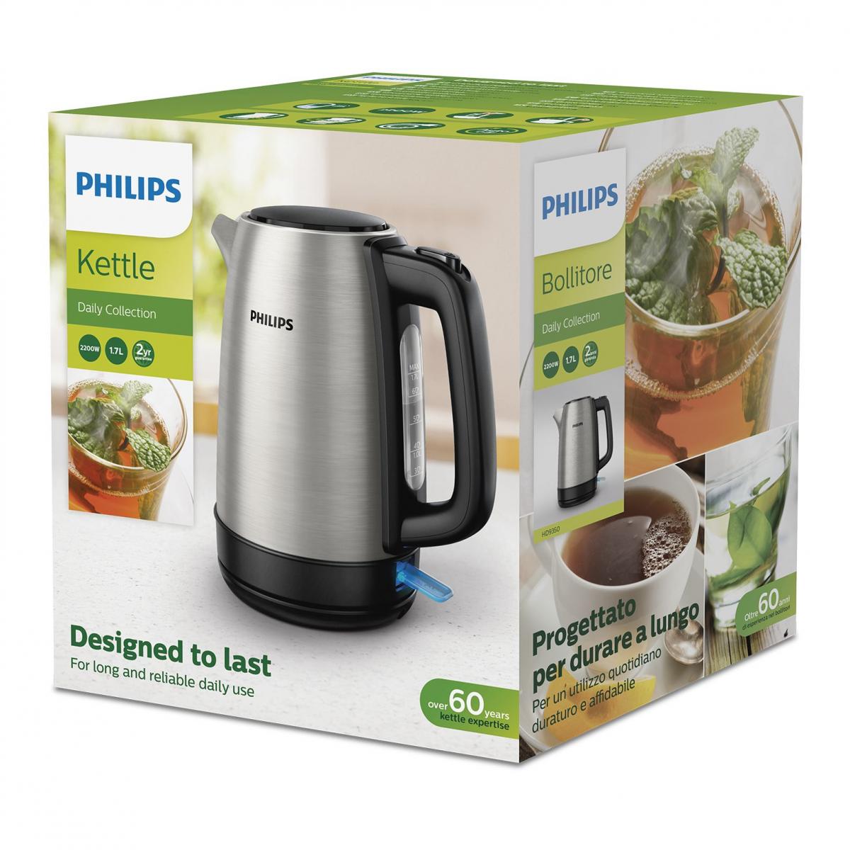 HERVIDOR PHILIPS HD9350-90 1,7L 2200W INOX LED