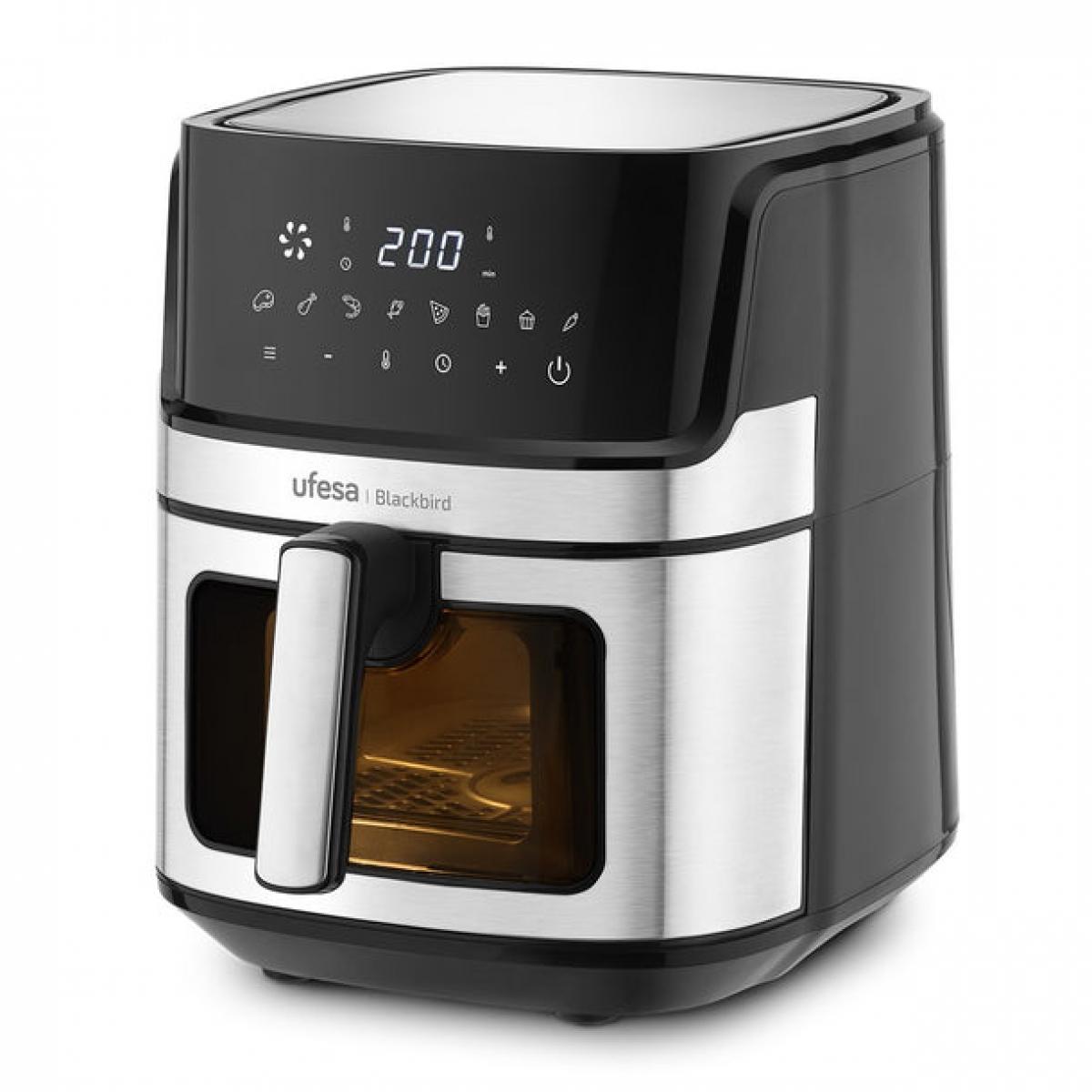 FREIDORA SIN ACEITE UFESA 72805716 BLACKBIRD 6,5L INOX VENTANA Y LUZ