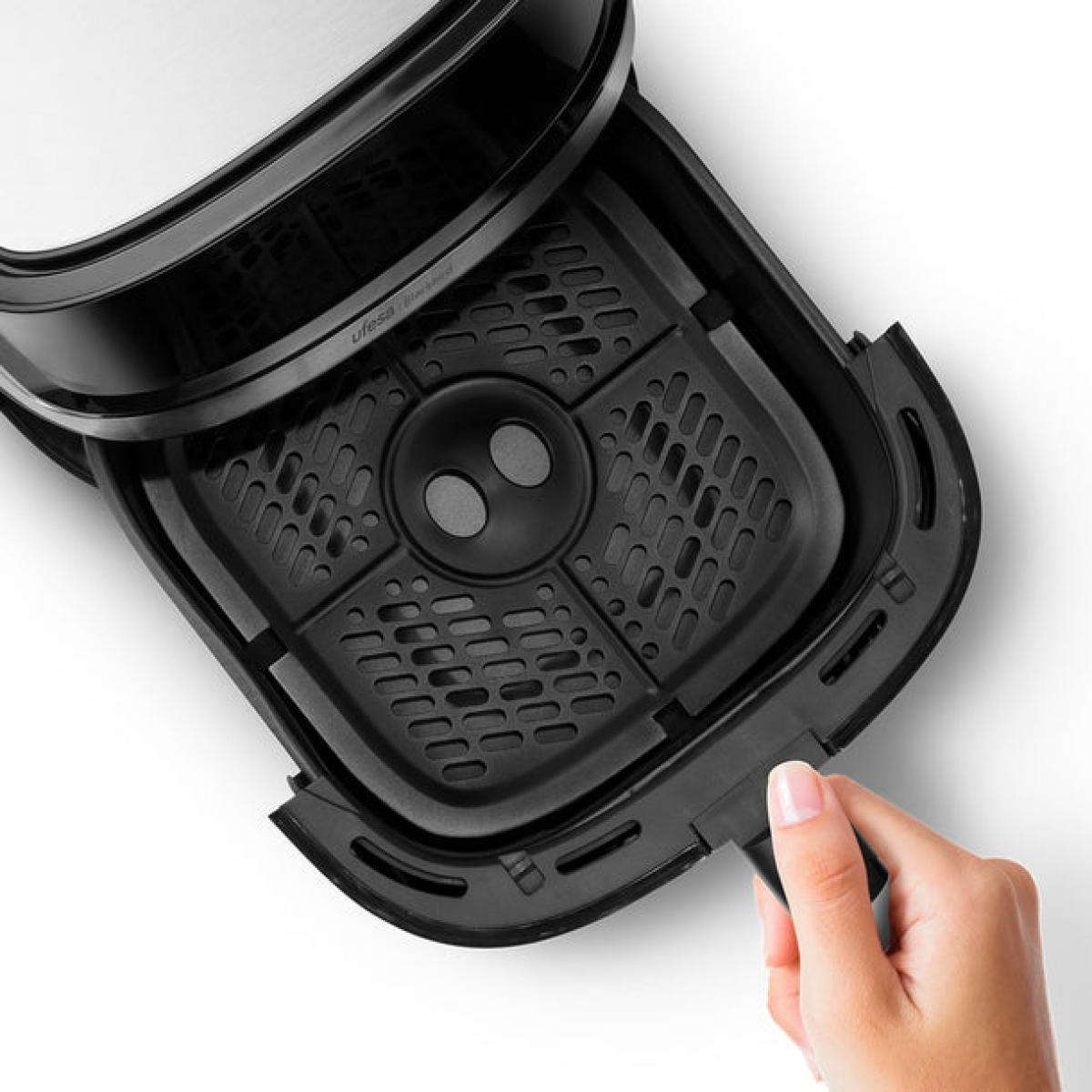 FREIDORA SIN ACEITE UFESA 72805716 BLACKBIRD 6,5L INOX VENTANA Y LUZ