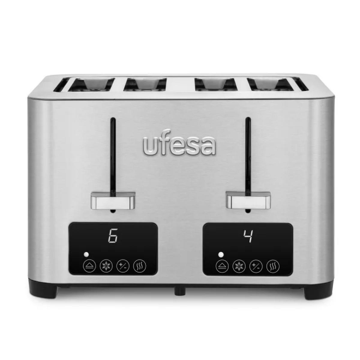 TOSTADOR UFESA 71305539 QUARTET DELUX 1500W PAN MOLDE 4RAN INOX