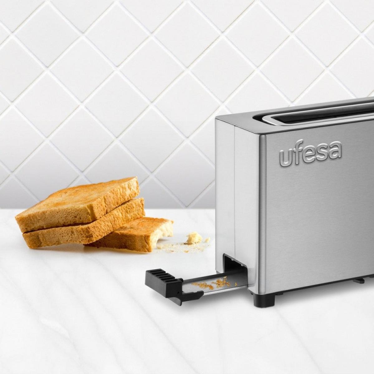 TOSTADOR UFESA 71305541 PLUS DELUX 1050W LARGO 1RAN INOX